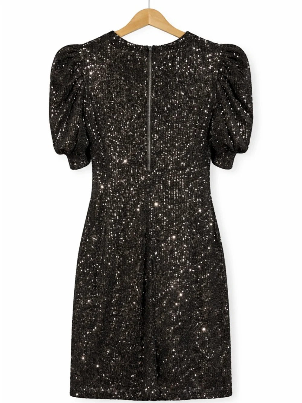 Joie‎ Black Sequin Mini Dress Puff Sleeve Party Cocktail NWOT